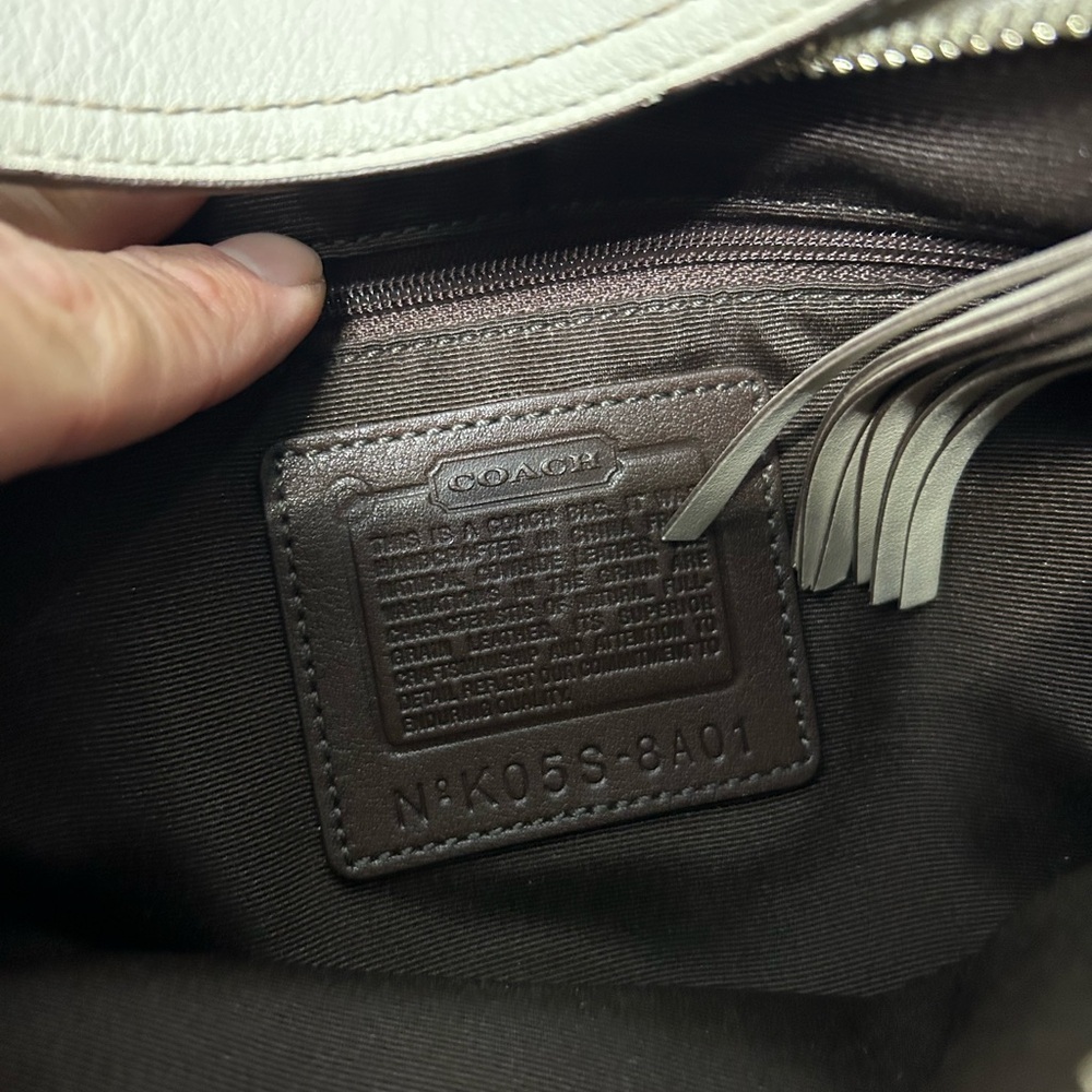 Vintage Coach Ivory Hand Bag 9541 Small Soho Y2K Leather Hobo Shoulder Purse '03 - Picture 6 of 7